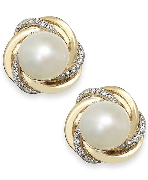 macy's pearl earrings